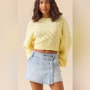 Altar’d State Alice Button Denim Skort, size M, like new!